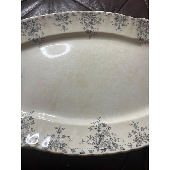 W.H Grindley 1891-1914 Arabic ironstone platter floral pattern 14 1/2 x 10 1/2 - Picture 5 of 6